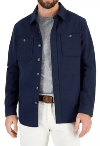 New Mens Club Room Classic Fit Navy Cotton Chamois Shirt Jacket XL - Picture 1 of 1