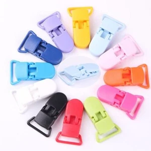 50PCS Pacifier Clips Bulk Plastic Baby Pacifier Holder Dummy Clips - Picture 1 of 21
