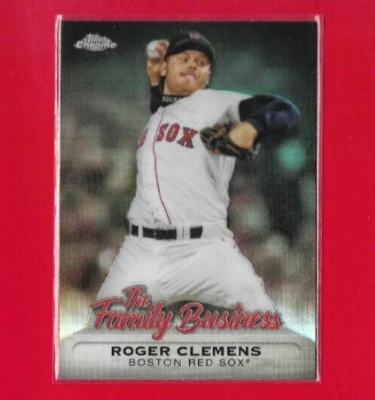 2019 Topps Chrome Update Family Business Roger Clemens Card, Red Sox #FBC-6 - Image 1 of 2