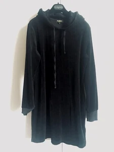 JUICY COUTURE Black Label Velour Hooded Mini Dress Sz M - Picture 1 of 7