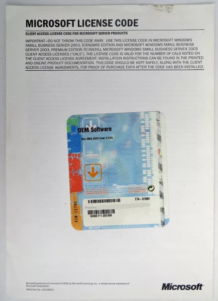 BRAND NEW WINDOWS 2003 SMALL BUSINESS SERVER SBS 5 USER CALS STANDARD PREMIUM UK - Image 1 of 1