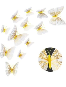 3D Butterfly Wall Decal Stickers 24 pieces assorted sizes. Removable wipe able - Picture 1 of 5