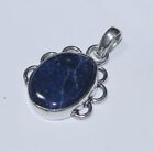 Blue Quatz Oval Shape Gemstone Handmade Pendent Jewelry Size 1.5 Inch