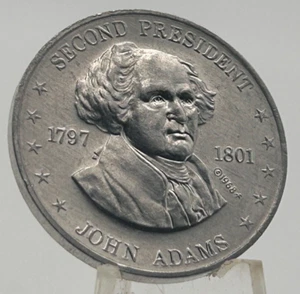 VINTAGE SHELL'S MR. PRESIDENT JOHN ADAMS COIN GAME TOKEN - Picture 1 of 2