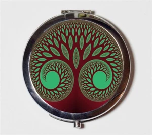Tree of Life Mythology Compact Mirror Make Up Pocket Mirror Cosmetic - Picture 1 of 2