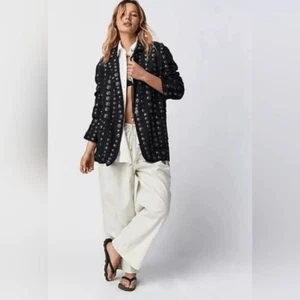 Free People Chelsea Coin Moto Jacket Size M $700 - Picture 1 of 8