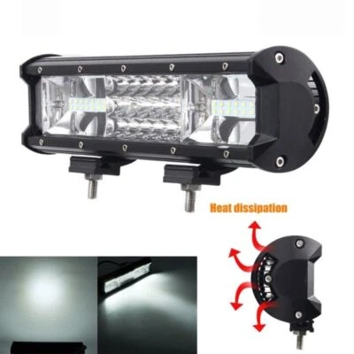 12 INCH 324W LED Work Light Bar Spot Flood Combo Driving Offroad Tractor 4WD 12V - Image 1 of 4