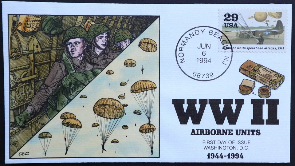 U.S. Used #2838d 29c WW II - 1944 1994 Collins First Day Cover (FDC). Pristine! - Image 1 of 1