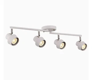 28 Inch 4-Light LED Track Light Adjustable Foldable Track Heads GU10 White - Picture 1 of 6