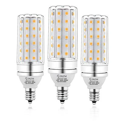 E12 LED Bulbs12W LED Corn Light Bulb E12 LED Bulb 100W Equivalent 1200 Lumen ... - Image 1 of 4
