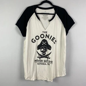 Torrid Ivory Goonies Split Neck Raglan T Shirt Size 2X Short Sleeve - Picture 1 of 10