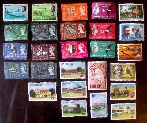 26 Barbuda, Christmas Island, British Solomon Islands stamps  Lot#122 Cover
