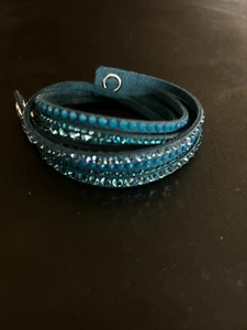 Swarovski New Teal In Box Women's Slake Deluxe Crystal Bracelet - Picture 1 of 3