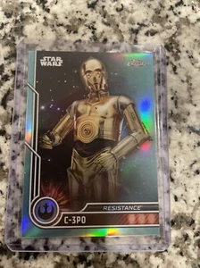 2023 Topps Chrome Star Wars C-3PO Aqua Refractor /199 - Picture 1 of 2