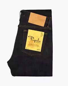 Naked & Famous Denim Weird Guy Regular Tapered Mens Jeans - Pagoda Dyed Selvedge - Picture 1 of 11