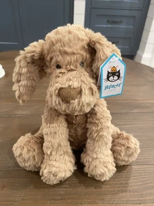 NEW Jellycat I Am Fuddlewuddle Puppy Dog Soft Toy Comforter 9” Sitting - Picture 1 of 3