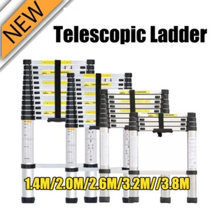 1.4M-3.8M Heavy Duty Telescopic Ladder Multi-Purpose Folding Extendable Ladders - Picture 1 of 12