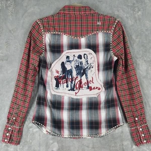 Camicia da donna The Ranch Wear vintage fascia ribelle western a quadri con perle a scatto taglia XS - Foto 1 di 15