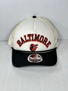 Baltimore Orioles New Era M-Crown 9FORTY A-Frame Trucker Snapback Hat Cap NWT - Picture 1 of 5