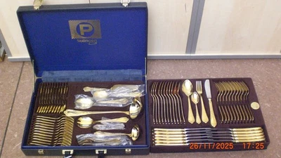 Besteckkoffer 72teilig  Solingen 24k vergoldet - Bild 1 von 4