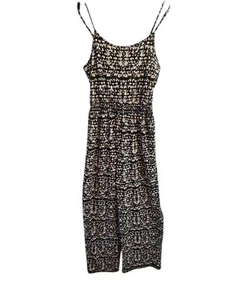 Xhilaration Jumpsuit  Romper Wide Leg Spaghetti Straps Size Large Pebble Design - Picture 1 of 11
