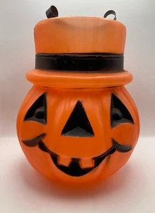 Großer Hut orange Kürbis Eimer Halloween - Bild 1 von 2