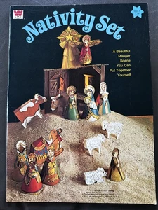 Vintage 1973 Whitman Nativity Set Book Press Out Paper Set Unused MCM Unpunched - Picture 1 of 20