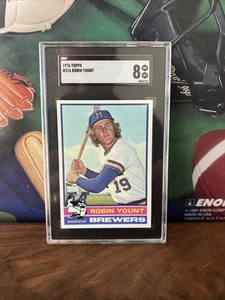 1976 Topps Robin Yount 2nd Year Card #316 Brewers SGC 8 NM/MT Centered - Bild 1 von 2