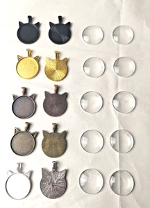 Katze Halskette Anhänger Basis Tablett Einfassung Harz Füllung Metall Schmuckherstellung 10 Stück - Bild 1 von 7