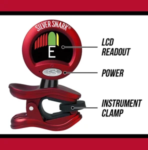 2 Clip-on All Instrument Tuner-Red/Silver (SILRED) - Picture 1 of 1