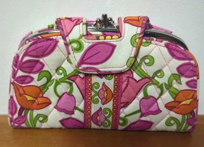 Vera Bradley Kiss’n Snap Wallet Lilli Bell Floral Flower Pattern Women's Clutch  - Image 1 of 4