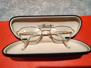 SILHOUETTE Genny Brille Italy Gold 5001 82017 138 Schwarz Klappetui - Bild 1 von 7