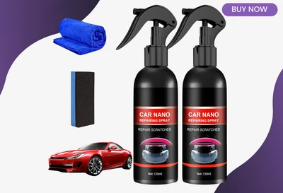 Nurafix Nano Juego de Spray Removedor de Arañazos Cera Pulido Coche 120ML - 2 PIEZAS Foto 1 de 4
