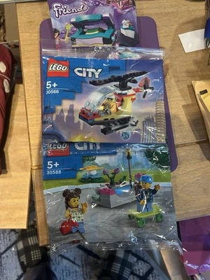 Lego X 3 Polybag Friends 30414 Lego City 30588 Lego City 30566 - Image 1 of 4