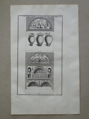 Malerei & Fassade Fresko Antike röm. Kolumbarium Montfaucon Kupferstich 1722 - Bild 1 von 3