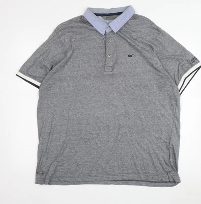 Regatta Men's Grey Cotton Polo Shirt, Size L - Image 1 of 4