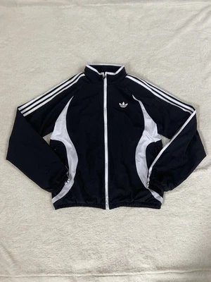 Adidas Womens Size Small Team Geist Black Three Stripe Track Jacket - Image 1 of 4