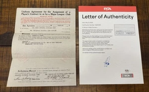 ZWEIG RICKEY SIGNIERT 1934 AUFTRAGSVERTRAG HOFER DAZZY VANCE CARDINALS PSA - Bild 1 von 5