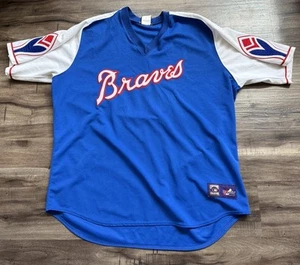 Atlanta Braves Cooperstown Collection Jersey Mens 3X Vintage Majestic 29”x 36” - Picture 1 of 13