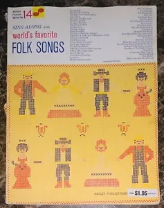 Vintage Sing Along With World's Favorite Folk Songs 1961 Buch sehr guter Zustand - Bild 1 von 2
