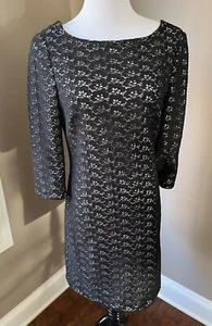 Diane von Fürstenberg Black Sarita Acorn Crochet Lace Dress Size 8 - Picture 1 of 9