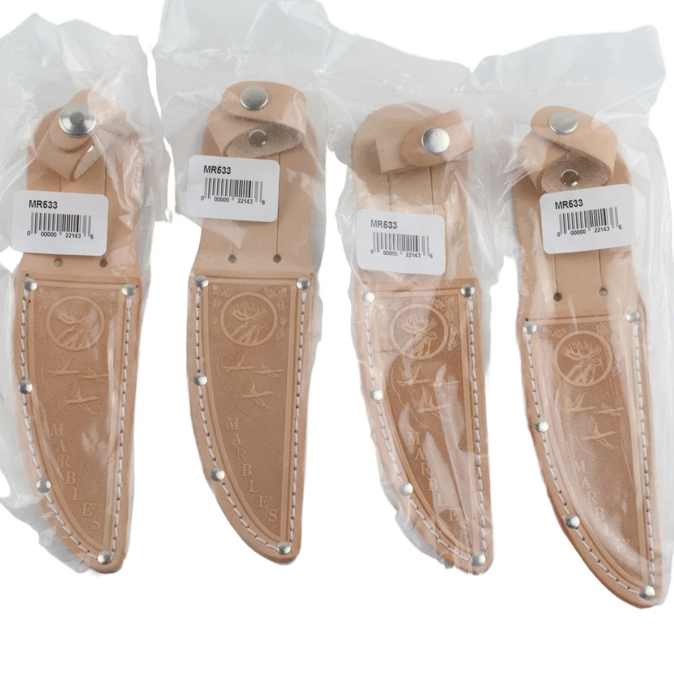 Marble's Leather Moose Sheath for up to 4.5" Straight Fixed Blade Knife MR533