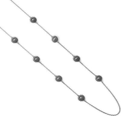 Collar Largo Brighton TELLURIDE SUNBURST Eslabones Plateados ETIQUETAS Y Bolsa para el Polvo $98 Foto 1 de 3