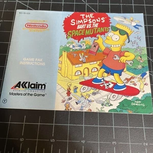 The Simpsons Bart Vs The Space Mutants NES Nintendo Instruction Manual ONLY - Picture 1 of 2
