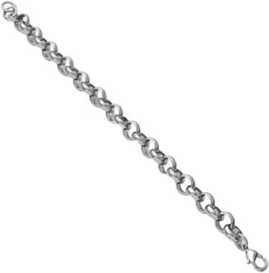 Bracciale Catena Belcher Argento 12mm Finitura Lusso Gioielli Acciaio Inox - Foto 1 di 1