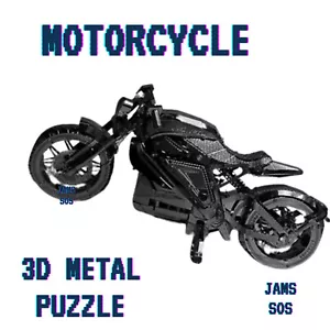 MOTORBIKE New 3D Metal Puzzles Jigsaw DIY Model Building Kits Toy BATMOBILE GIFT - Picture 1 of 5
