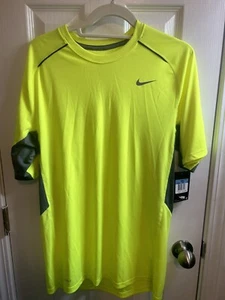 Nike Para Hombre Dri-Fit Active Top Run-Bike Visible (Verde Voltio) (Medio) (NUEVO CON ETIQUETAS) - Imagen 1 de 4