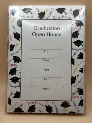 Graduation Open House Cards w/Envelope’s - Qty 10 Rainbow World 5.5”X7.7” - Image 1 of 2