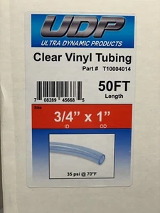 PVC 3/4 in. I.D. x 1 in. O.D. x 50 ft. Clear Vinyl Tubing with Dispenser Box - Picture 1 of 3