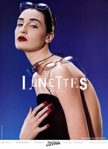 Gafas Jean Paul Gaultier 2000 vintage anuncio de revista de 1 página - Imagen 1 de 1
